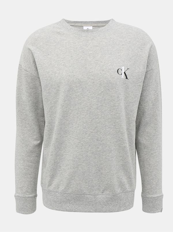 Calvin Klein Grey Men's Sweatshirt with Calvin Klein Underwear Print - Men's