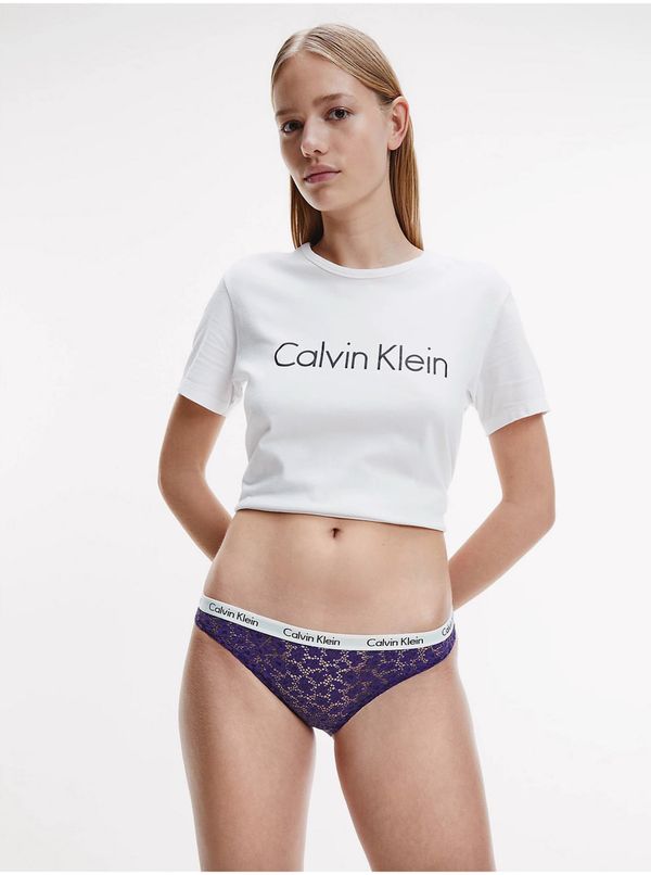 Calvin Klein Set of three patterned panties in burgundy and purple Calvin Klein - Women