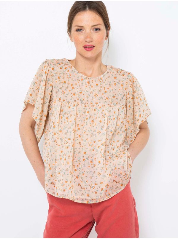 CAMAIEU Beige Flowered Blouse CAMAIEU - Women