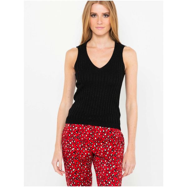 CAMAIEU Black Ribbed Tank Top CAMAIEU - Women