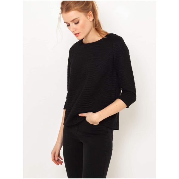 CAMAIEU Black Sweater with Three-Quarter Sleeve CAMAIEU - Women