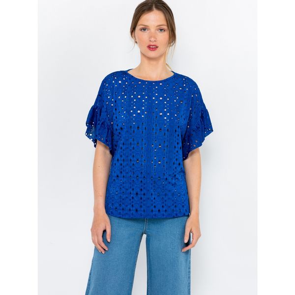 CAMAIEU Blue blouse with Madeira CAMAIEU - Women