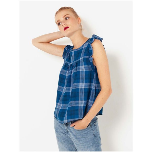 CAMAIEU Blue plaid blouse camaieu - Women