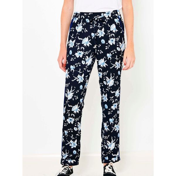 CAMAIEU Dark blue floral trousers CAMAIEU - Women