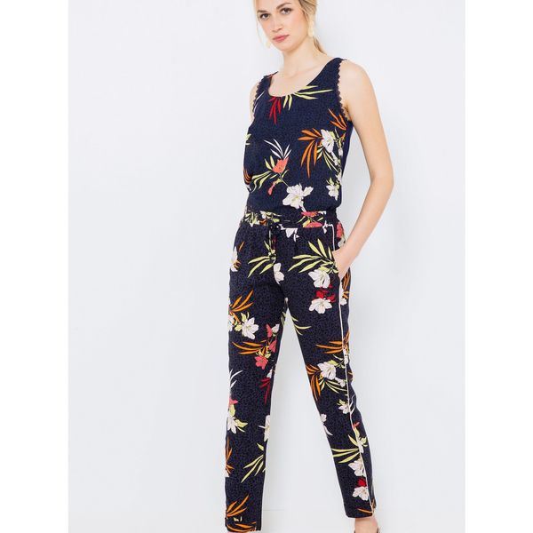 CAMAIEU Dark blue floral trousers CAMAIEU - Women