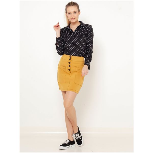 CAMAIEU Mustard sheath skirt CAMAIEU - Women