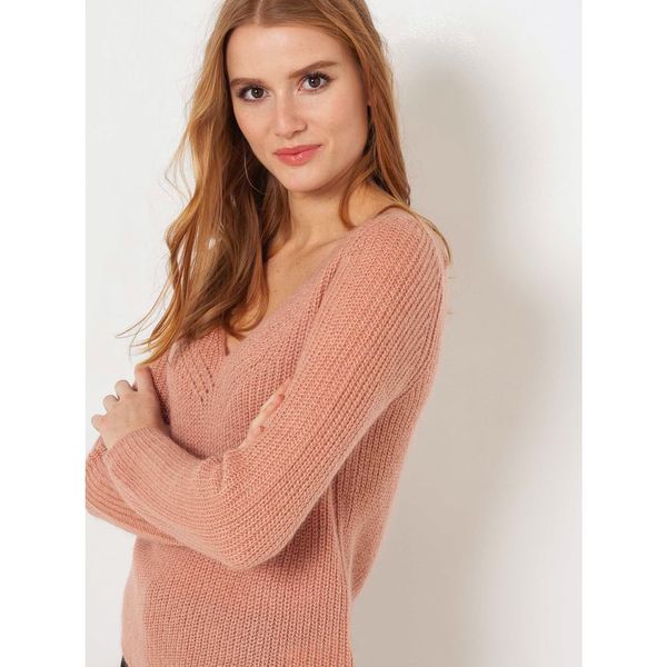 CAMAIEU Pink sweater with clamshell neckline CAMAIEU - Women