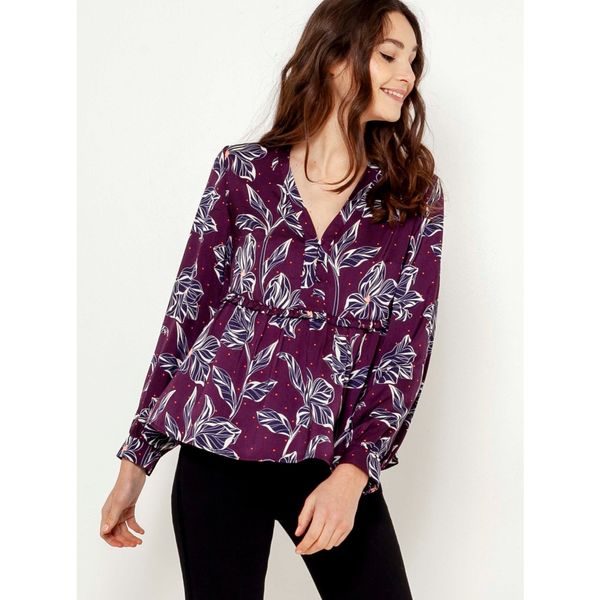 CAMAIEU Purple Flowered Blouse CAMAIEU - Women