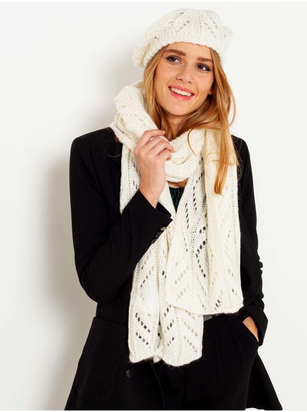 CAMAIEU Set of scarf and beret in cream color CAMAIEU - Ladies