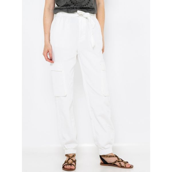 CAMAIEU White trousers with binding CAMAIEU - Women