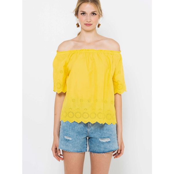 CAMAIEU Yellow blouse with exposed shoulders CAMAIEU - Women