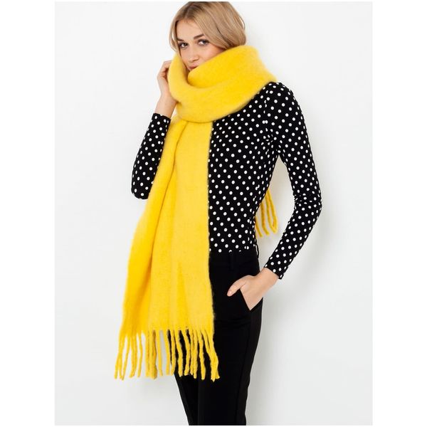 CAMAIEU Yellow Scarf with Fringes CAMAIEU - Women