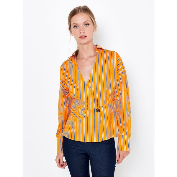 CAMAIEU Yellow Striped Blouse CAMAIEU - Women