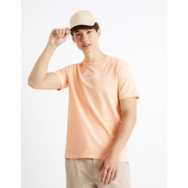 Celio Celio Cotton T-Shirt Cecarto Sunshine - Men