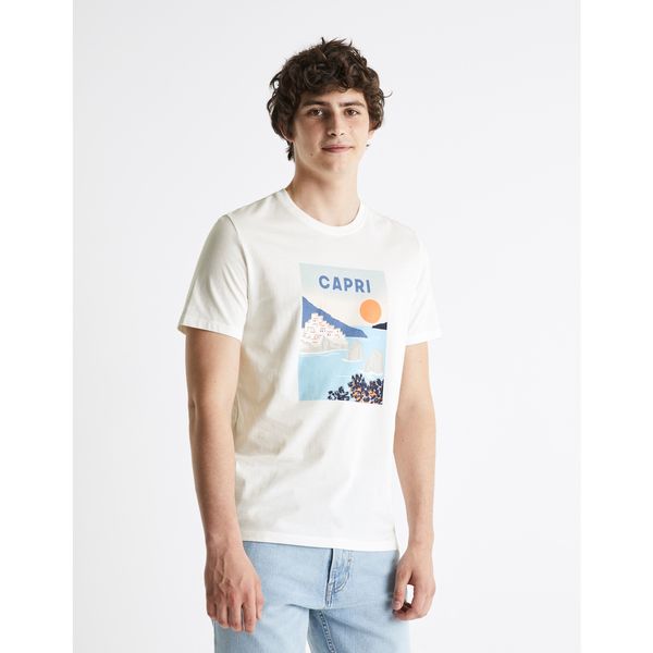 Celio Celio Cotton T-Shirt Cevinty Capri - Men