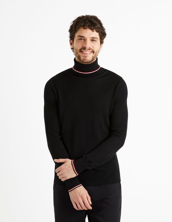 Celio Celio Sweater with turtleneck Deblack - Men