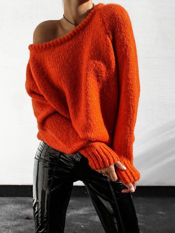 Cocomore Cocomore orange sweater cmgA746.hotorange