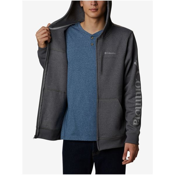 Columbia Dark Grey Men's Fleece Zipper Sweatshirt Columbia - Men's