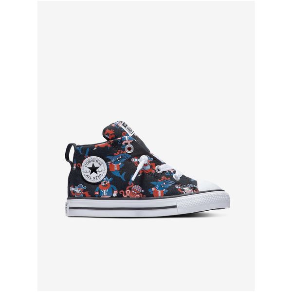 Converse Black Kids Patterned Ankle Sneakers Converse Pirate - Unisex