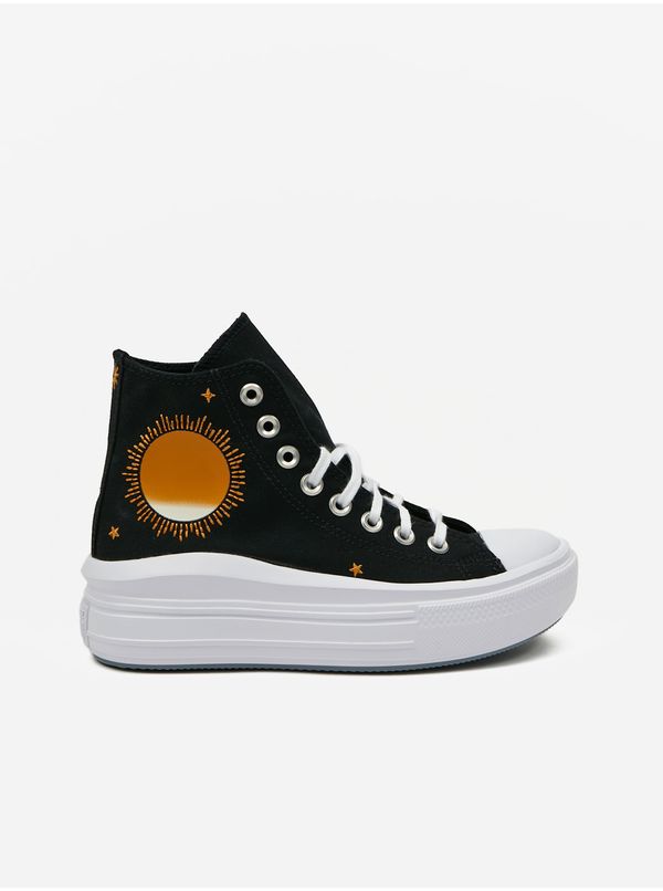 Converse Converse Chuck Taylor All Star Move Black Womens Ankle Sneakers - Womens