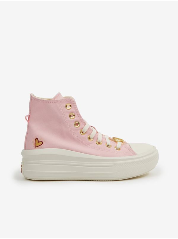 Converse Light Pink Women's Ankle Sneakers on Converse Chuck Ta Platform - Women