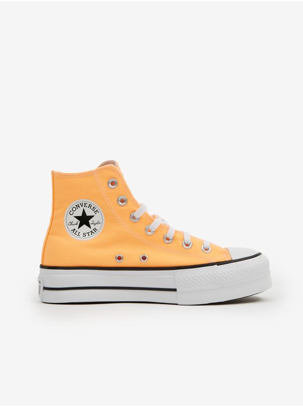 Converse Orange Women's Ankle Sneakers on The Converse Chuck Taylor Platform - Women