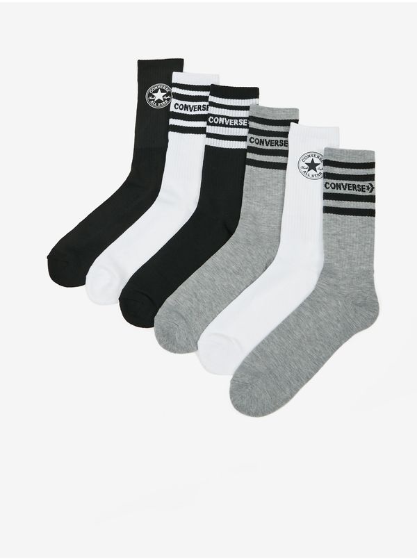 Converse Set of five pairs of socks in black, gray and white Converse - unisex