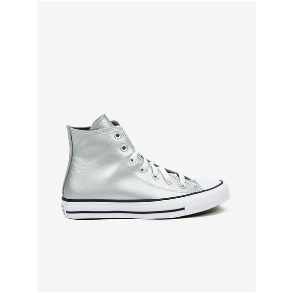 Converse Women's Ankle Sneakers in Converse Matte Metalli Silver - Women