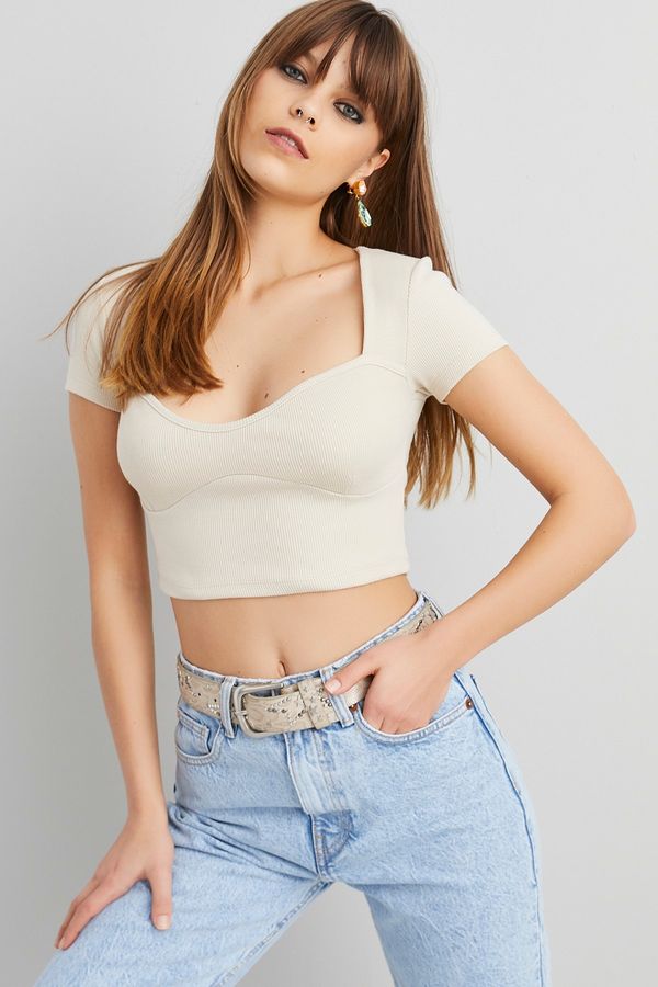 Cool & Sexy Cool & Sexy Blouse - Beige - Fitted