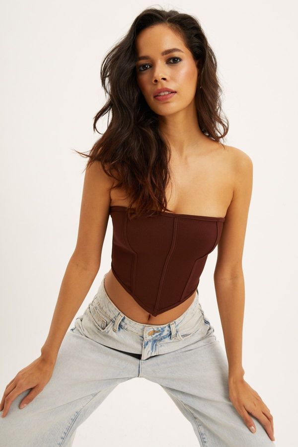 Cool & Sexy Cool & Sexy Blouse - Brown - Slim fit