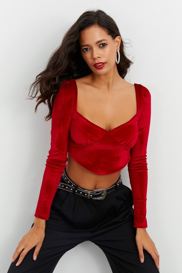 Cool & Sexy Cool & Sexy Blouse - Burgundy - Slim fit