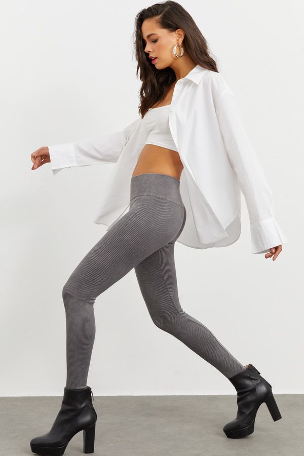 Cool & Sexy Cool & Sexy Leggings - Gray - Normal Waist