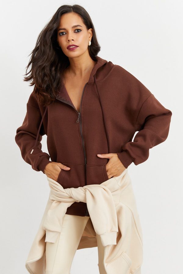 Cool & Sexy Cool & Sexy Sweatshirt - Brown - Relaxed