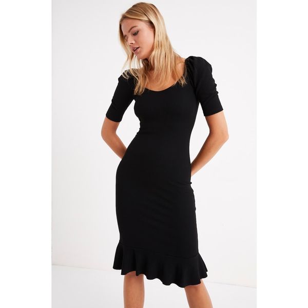Cool & Sexy Cool & Sexy Women's Black Skirt Volleyball Balloon Sleeve Camisole Maxi Dress YI1896