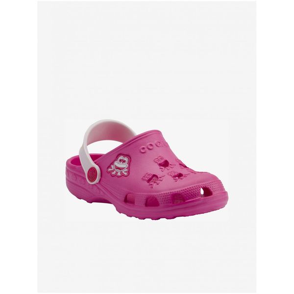 Coqui Dark pink girly slippers Coqui Little Frog - Girls