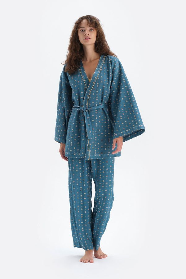 Dagi Dagi Dressing Gown - Blue