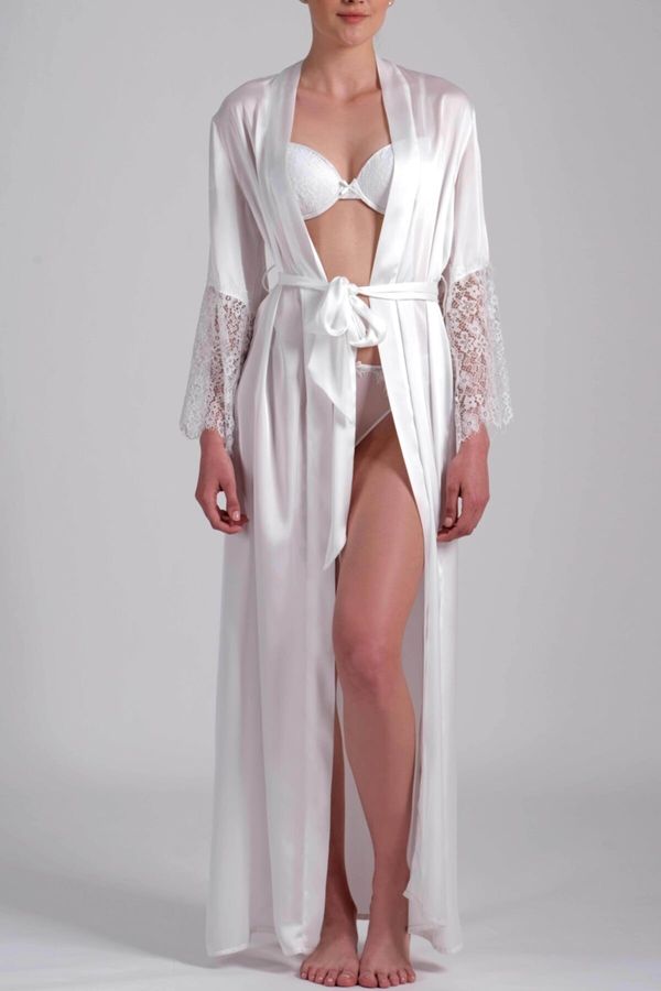 Dagi Dagi Dressing Gown - White - Long