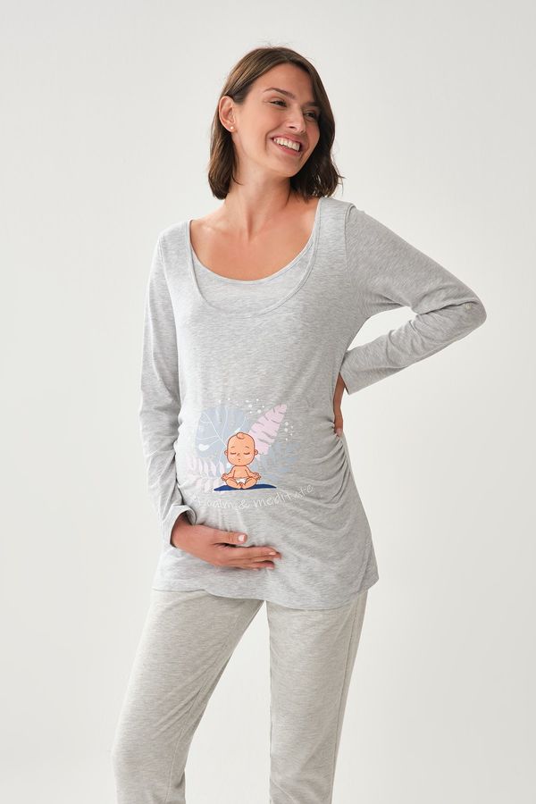 Dagi Dagi Maternity T-Shirt - Gray - Regular
