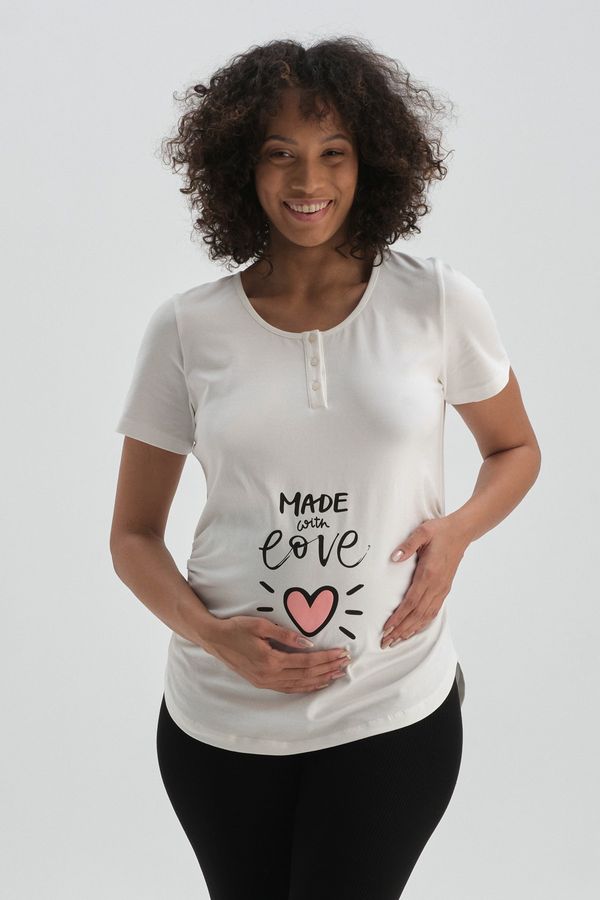 Dagi Dagi Maternity T-Shirt - White - Regular fit