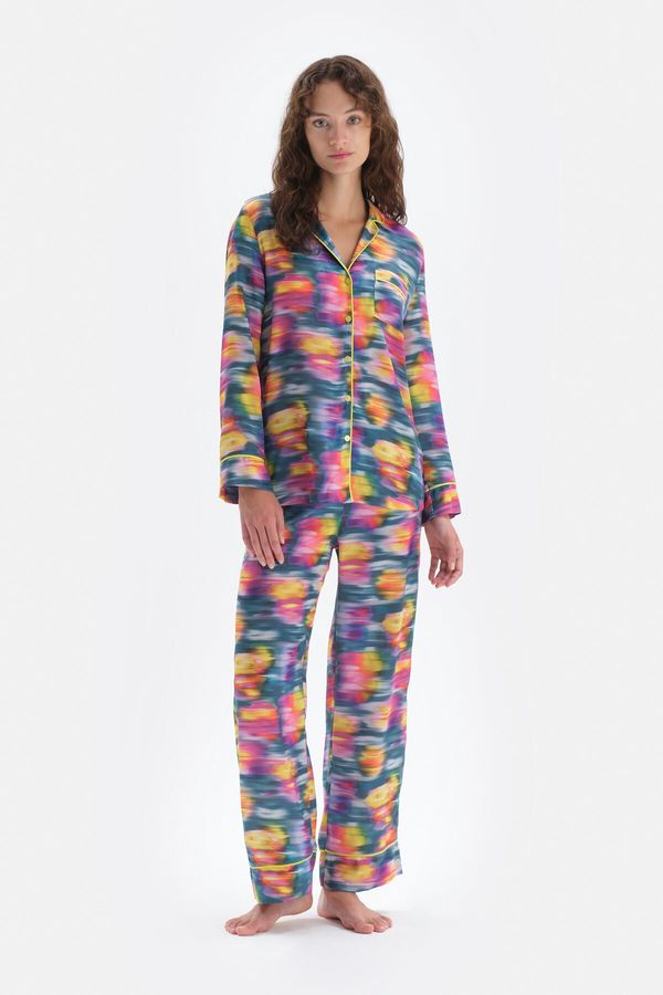 Dagi Dagi Pajama Set - Multi-color - Batik print