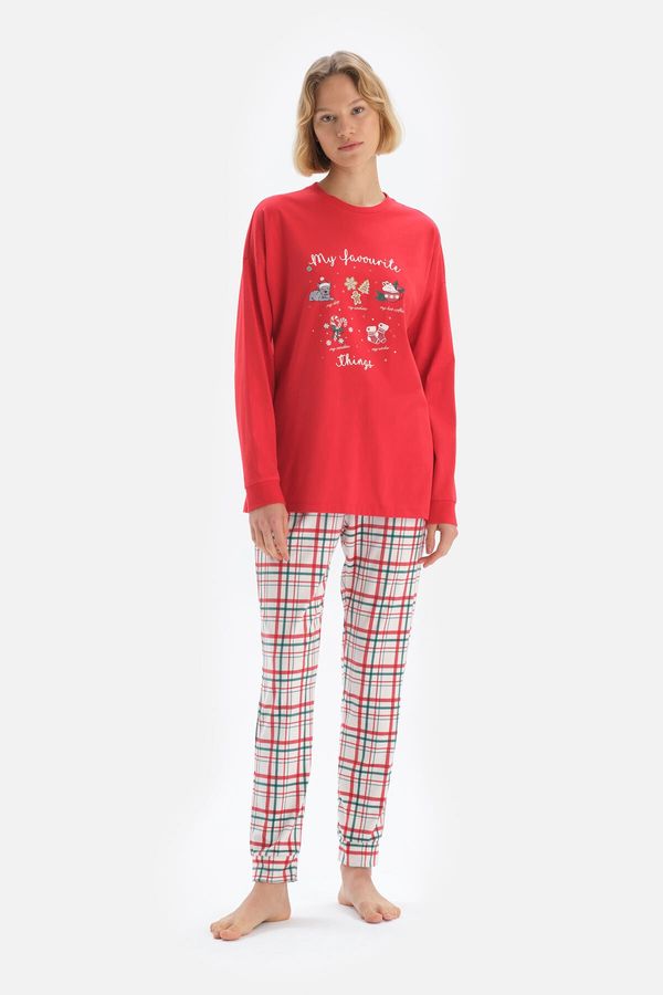 Dagi Dagi Pajama Set - Red - Plaid