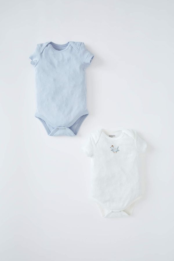 DEFACTO DEFACTO 2 Pack Short Sleeve Newborn Sleepsuit