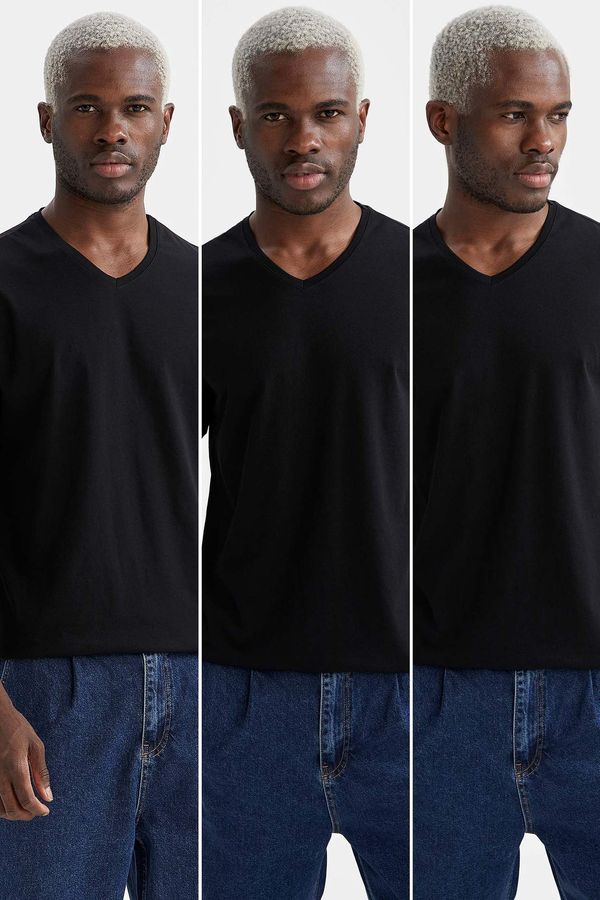 DEFACTO DEFACTO 3 piece Regular Fit V-Neck T-Shirt