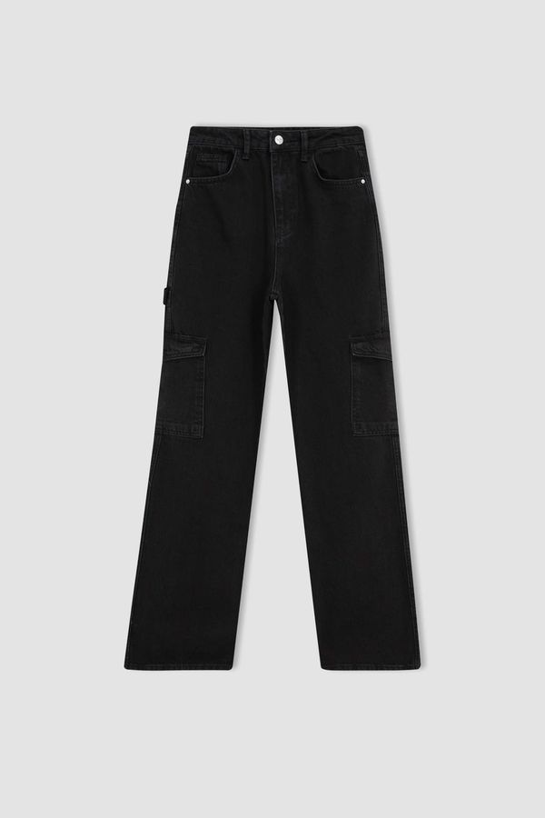 DEFACTO DEFACTO 90's Wide Leg High Waist Cargo Pocket Jeans