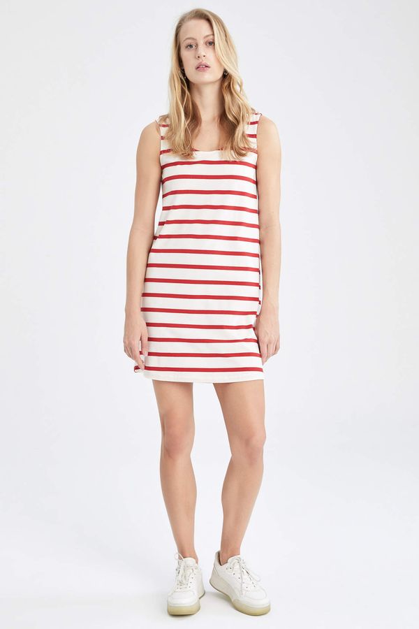 DEFACTO DEFACTO A Cut Strappy Striped Mini Dress