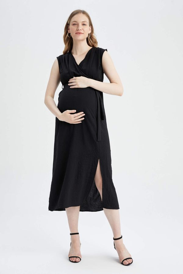DEFACTO DEFACTO A Line Short Sleeve Midi Maternity Dress