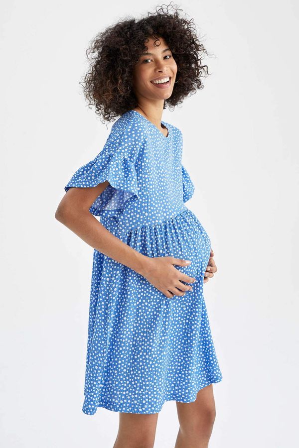 DEFACTO DEFACTO A Line Short Sleeve Midi Maternity Dress