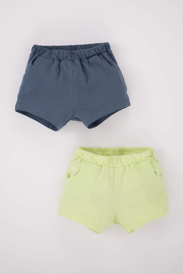DEFACTO DEFACTO Baby Boy Combed Cotton 2-Pack Shorts