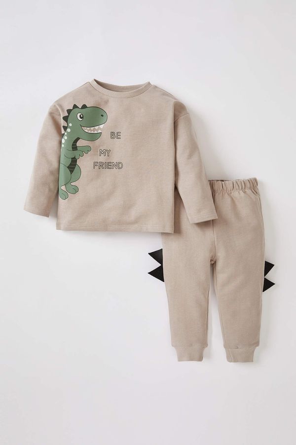 DEFACTO DEFACTO Baby Boy Crew Neck Sweatshirt Fabric 2-Pack Set