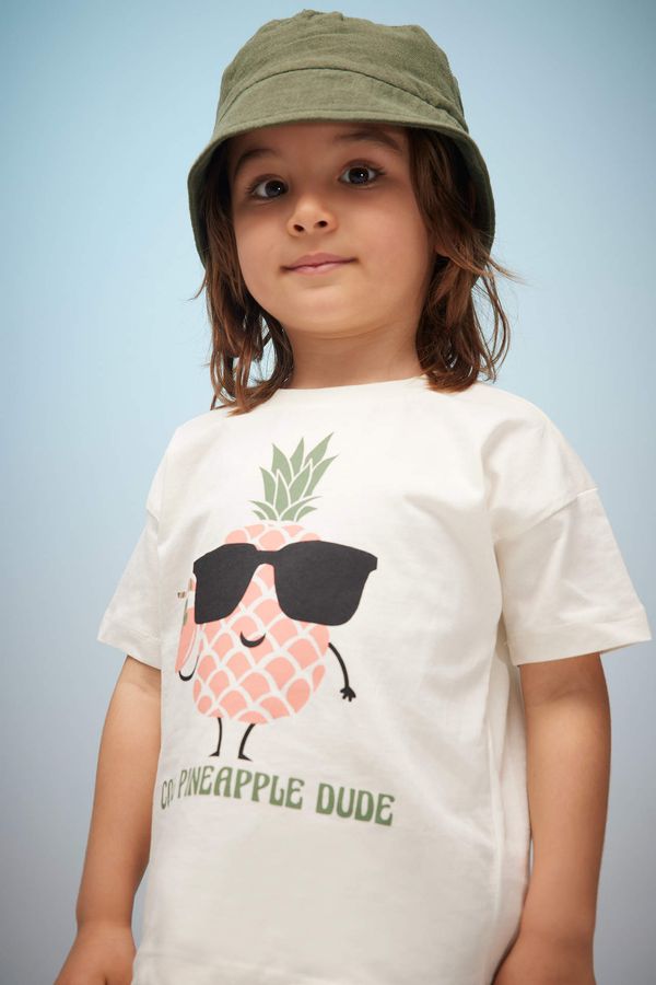 DEFACTO DEFACTO Baby Boy Fruit Patterned Short Sleeve T-Shirt